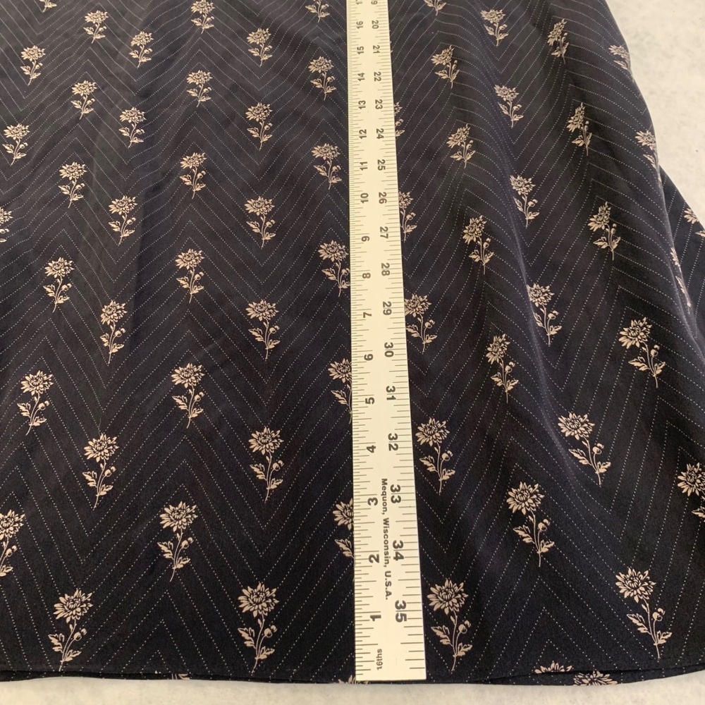 VTG Laura Ashley 12 100% Silk Floral Cottagecore Dark Academia Midi Skirt flowy - Picture 2 of 6
